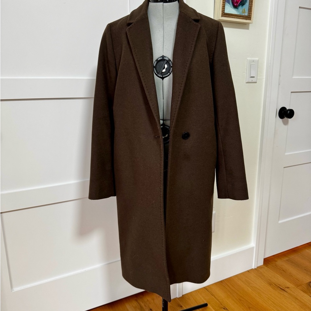 Aritzia Babaton Rich Brown Wool Coat XS